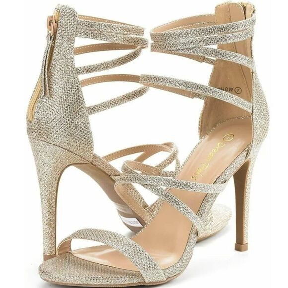 BRAND NEW DREAM PAIR OPEN-TOE  ANKLE STRAPPY BACK ZIPPER HIGH HEELED SANDALS - Picture 13 of 16